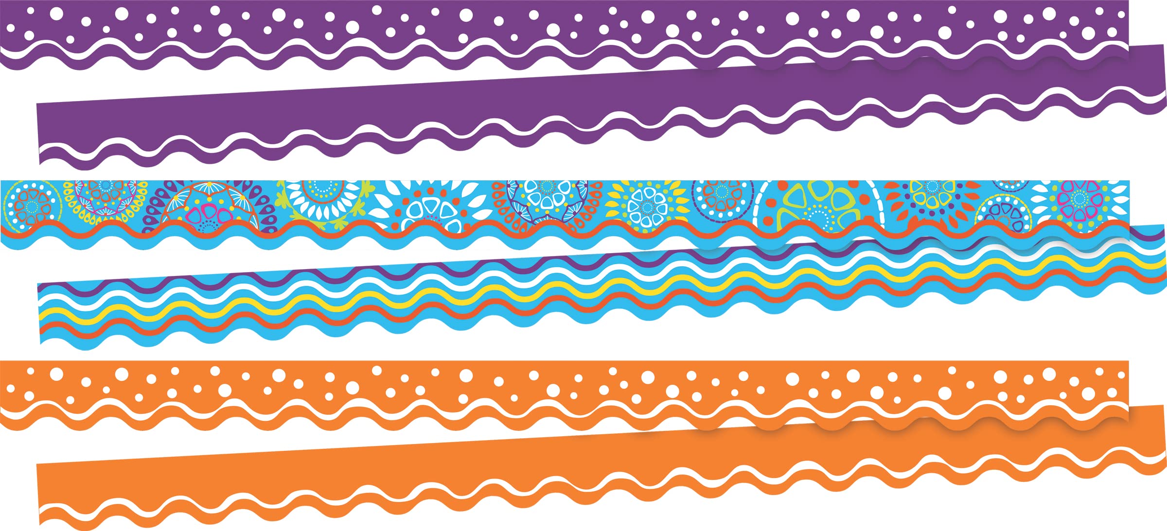 BARKER CREEK Double-Sided Trim Set of 3 Classroom Border Strips