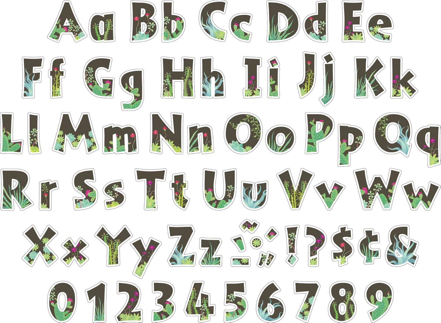 BARKER CREEK Letter Pop-Outs, 4" Multicolor Designer Letters for Bulletin Boards, Posters and Displays