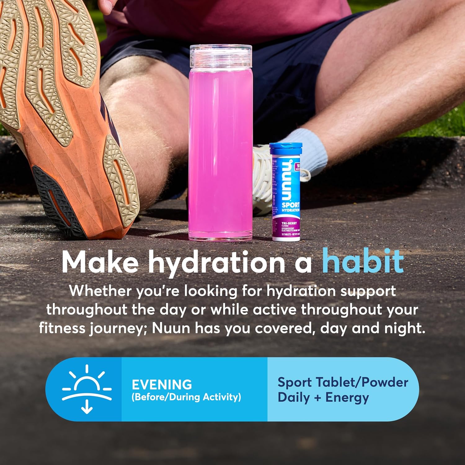 NUUN Sport Electrolyte Tablets with Magnesium, Calcium, Potassium, Chloride & Sodium, Gluten Free & Vegan