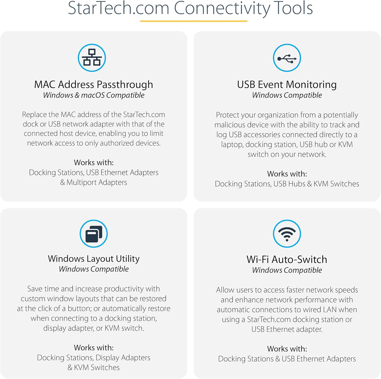 StarTech.com Universal USB-C and Thunderbolt Docking Station