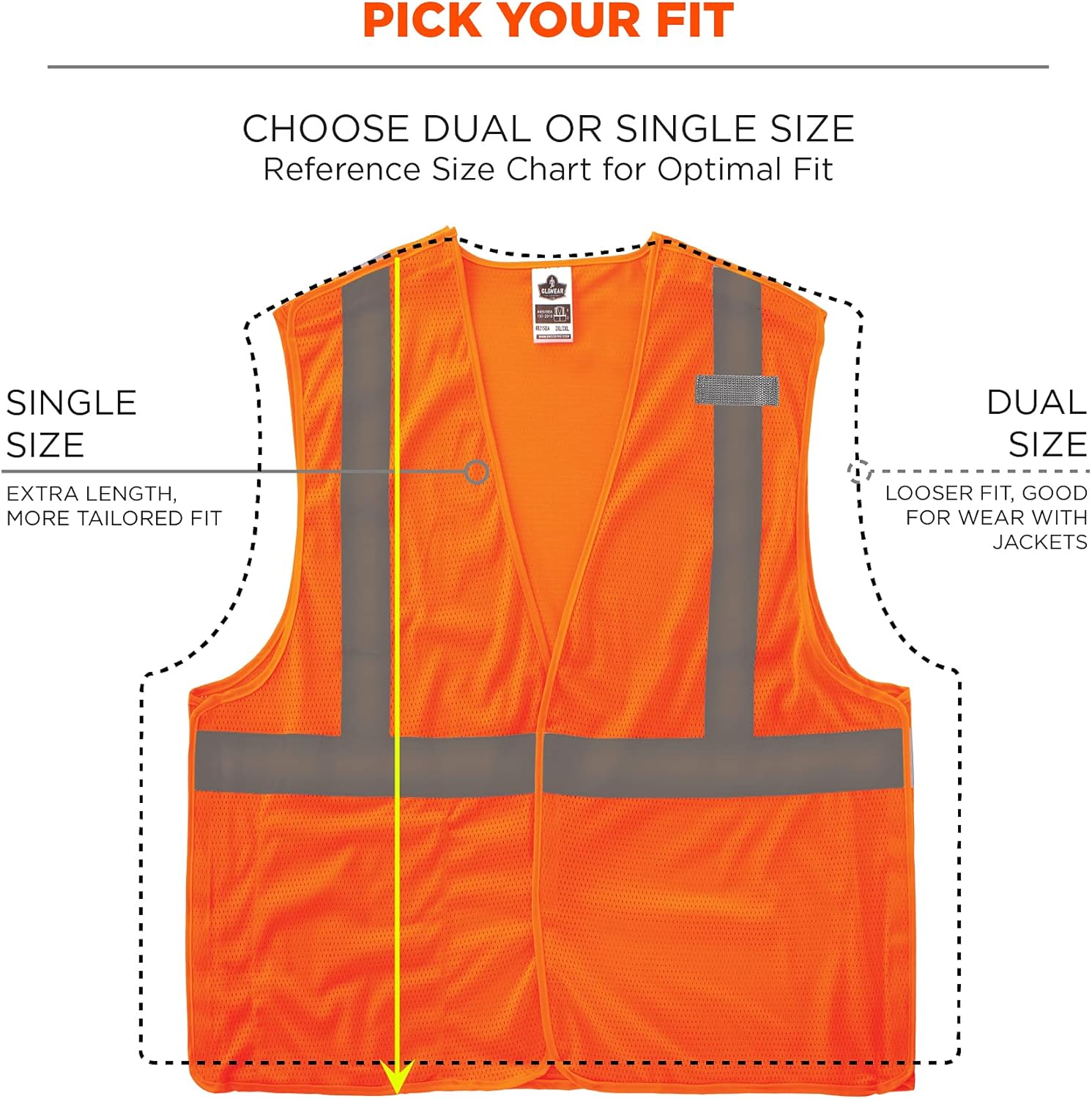 Ergodyne GloWear 8215BA Econo Breakaway Mesh High-Visibility Safety Vest