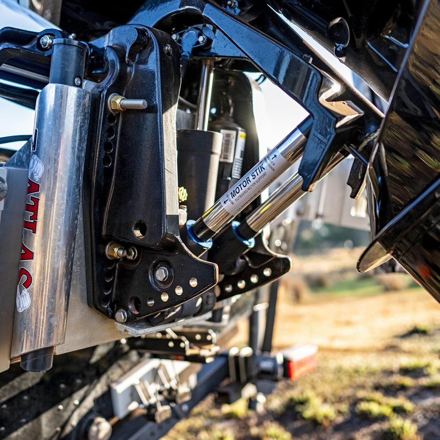 T-H Marine Motor Stik OutBoard Motor Support Stick Pair - 8.5" Long Aluminum Transom Saver for 150hp & Up Outboards