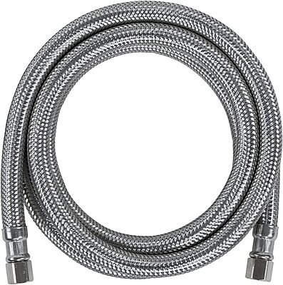 Certified Appliance Accessories Ice Maker Water Line, 7 Feet, PVC Core with Premium Braided Stainless Steel
