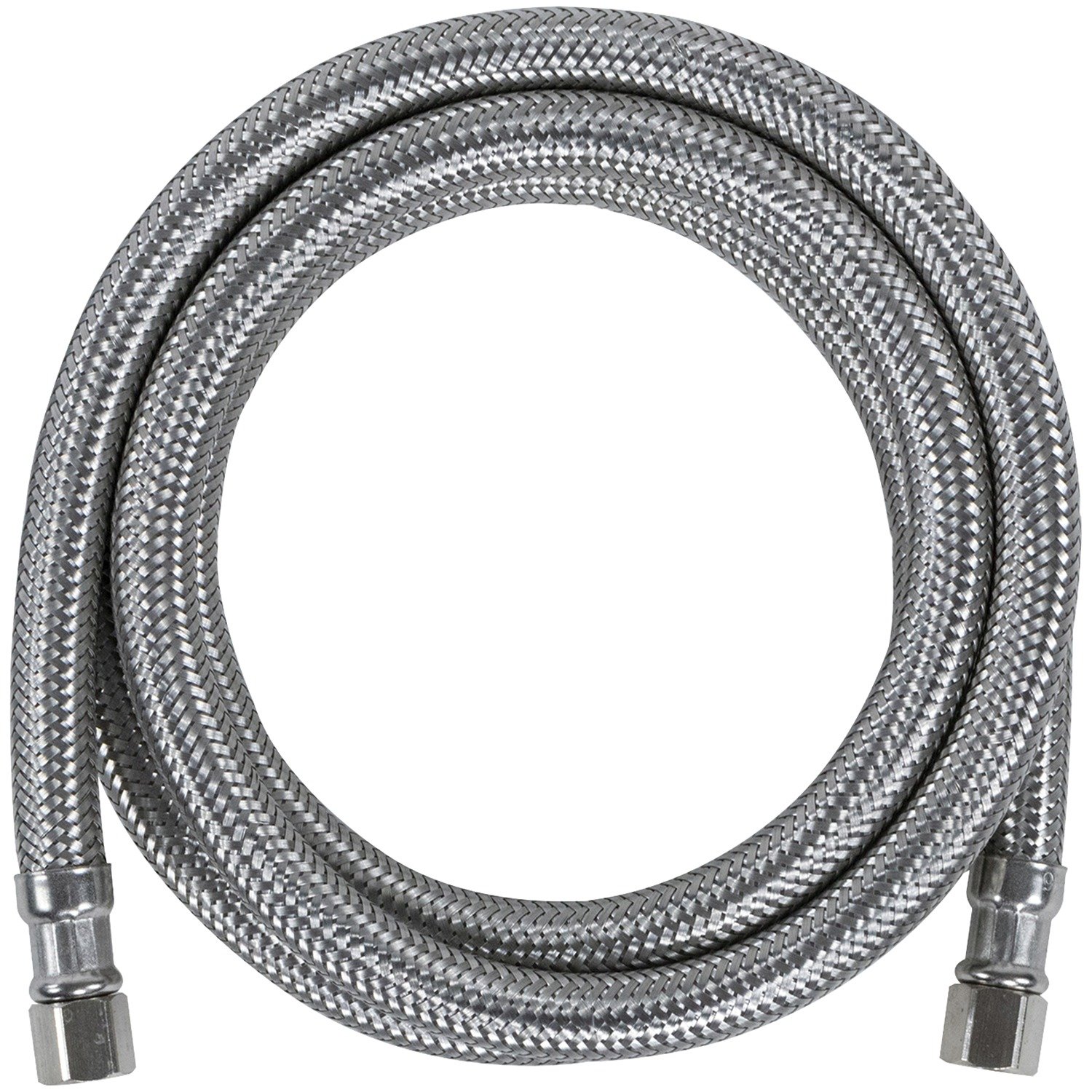 Certified Appliance Accessories Braided Stainless Steel Ice Maker Connector - 48in - Silver, Stainless Steel - IM48SS