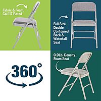 NATIONAL PUBLIC SEATING 2200 Series Steel Frame Upholstered Folding Chair (Carton of 4)