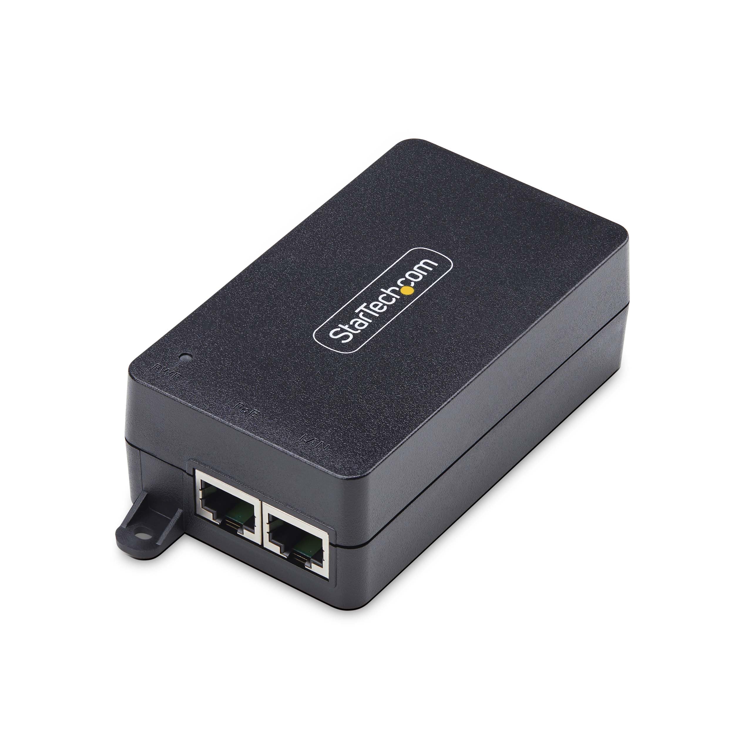 StarTech.com 1-Port Gigabit PoE+ Injector, 10M/100M/1G Ethernet, PoE/PoE+ (802.3af/802.3at), 30W Power Budget