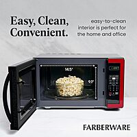 Farberware Countertop Microwave Oven 1000 Watts with LED Lighting & Child Lock