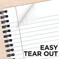 Cambridge Notebook, Business Notebook, 6-5/8" x 9-1/2", 80 Sheets, Legal Ruled, Flexible Cover, Wirebound, Gray (06672)