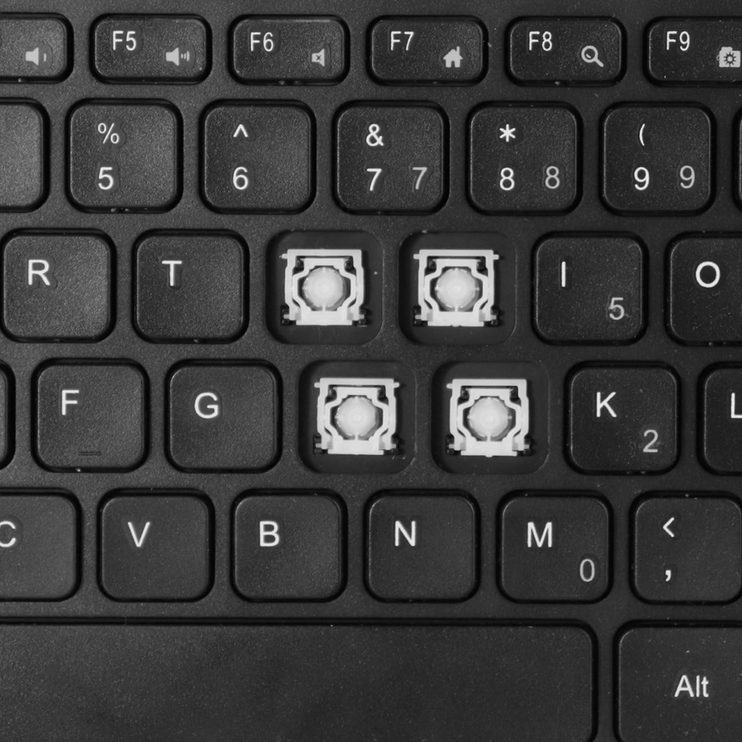 WKB-4050UB Wireless Keyboard with Built-in Touchpad, 2.4GHz RF Technology, Ultra-Slim Scissor Switch Keys, 30ft Range