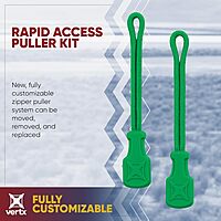 Vertx Rapid Access Zipper Pull Tab Kit, Replacement Puller for Backpack, Luggage, Bag, Handbag