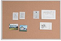 U BRANDS Cork Bulletin Board, Silver Aluminum Frame