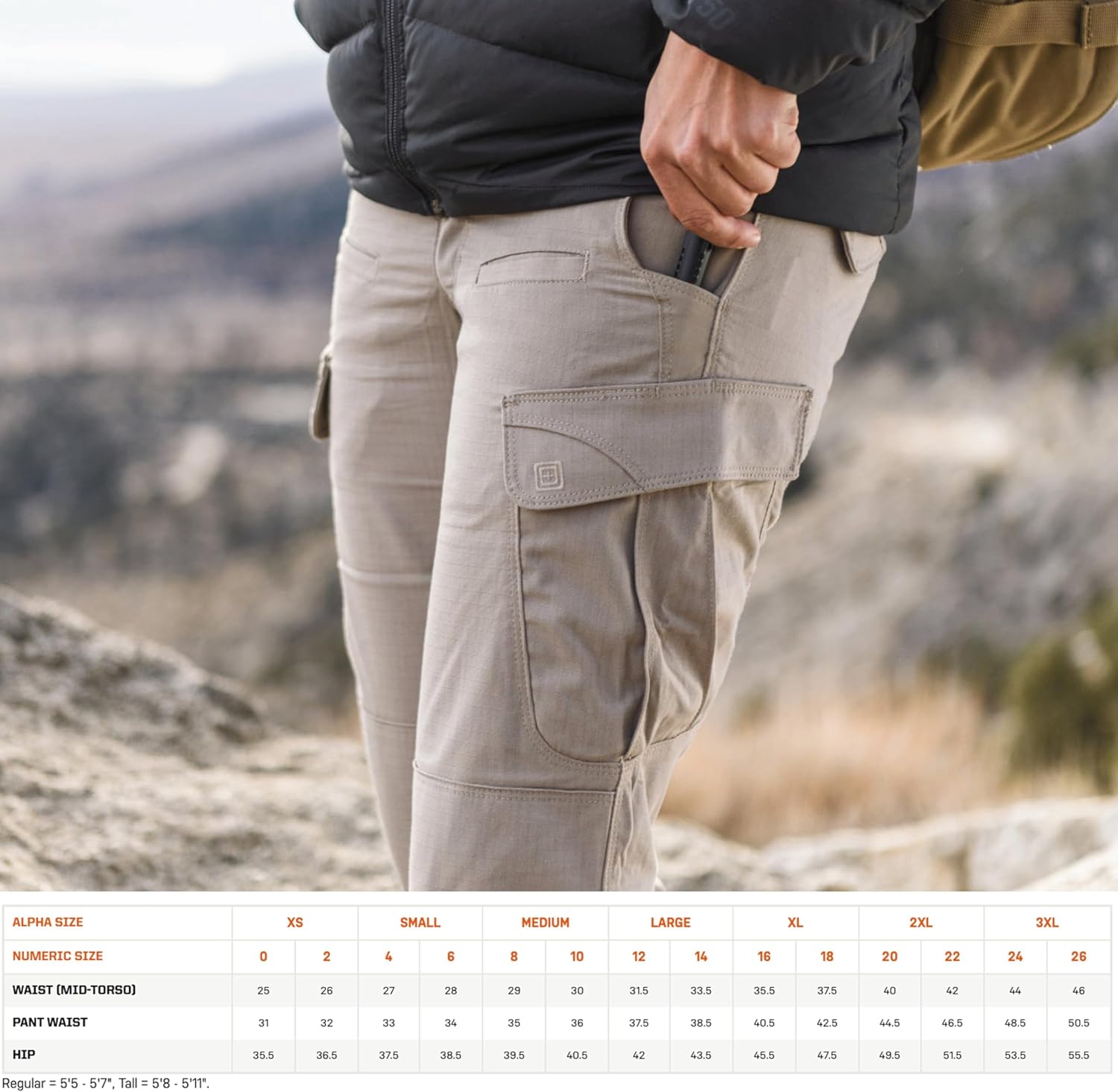 5.11 Tactical Women's Stryke Pants, Regular Fit, Gusseted, 12 Pockets, Style 64386ABR