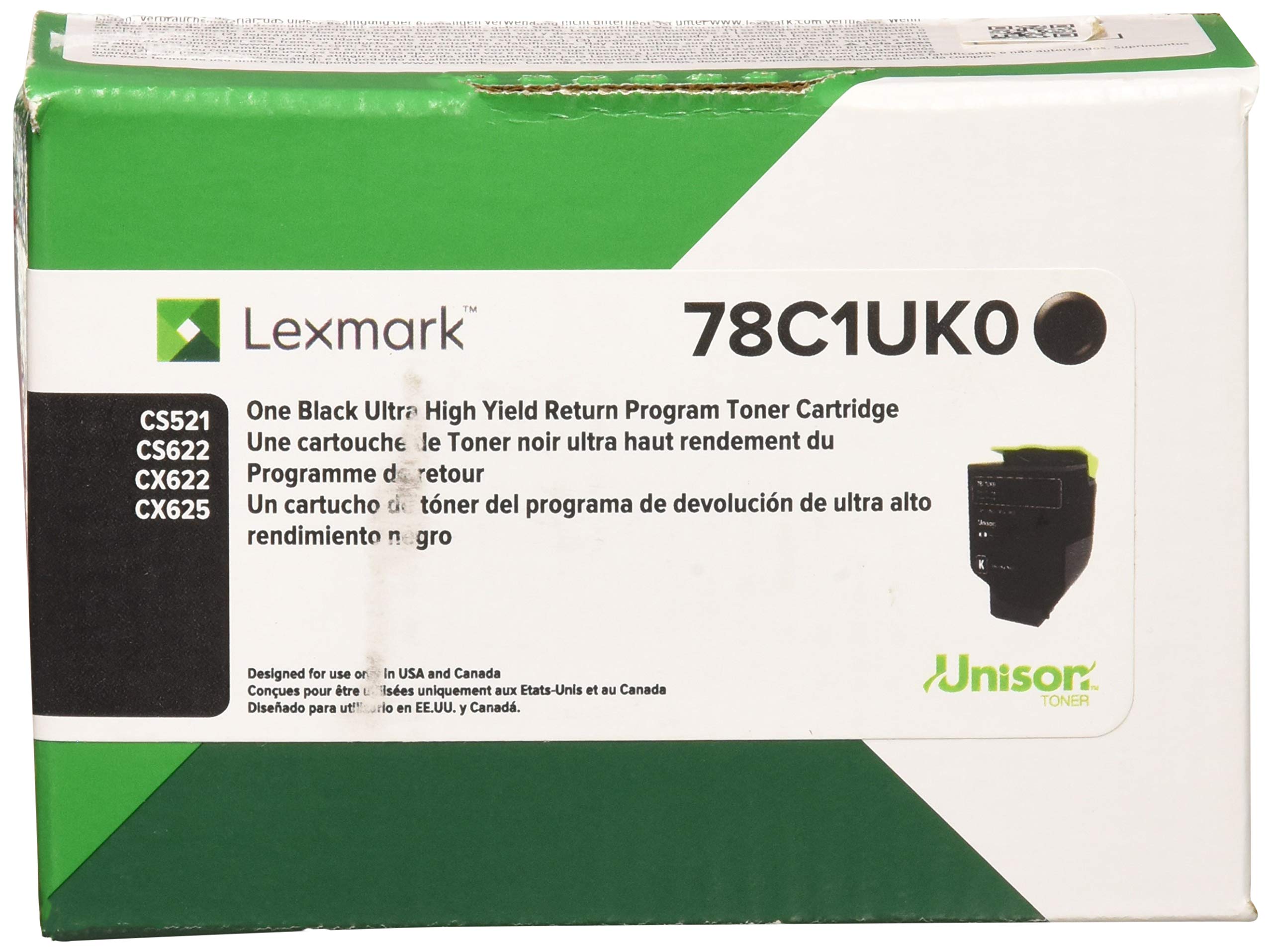 Lexmark 78C1UK0 Black Ultra High Yield Return Program Toner Cartridge