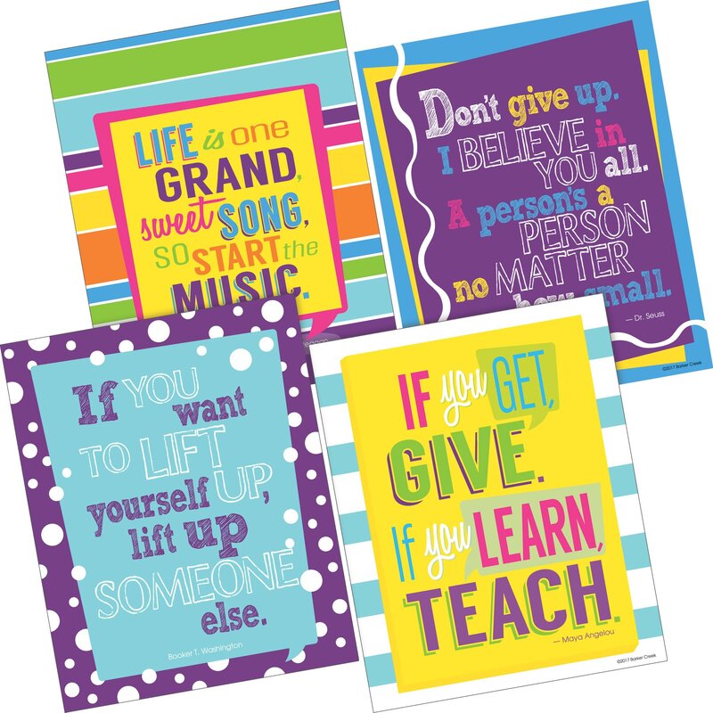 BARKER CREEK Art Print Set - Inspirational Classroom & Home Décor