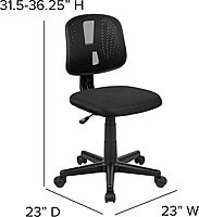 Flash Furniture Flash Fundamentals Mesh Mid-Back Swivel Task Office Chair with Pivot Back