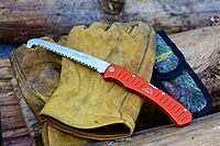 OUTDOOR EDGE Flip N' Saw / Flip N' Zip Folding Saw with 65Mn Spring Steel and Triple-Ground Teeth