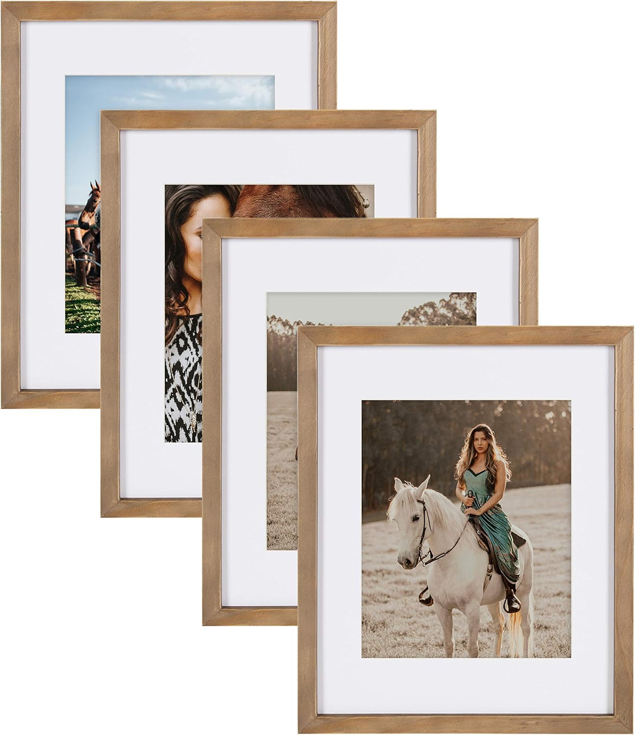 DESIGNOVATION Gallery Wood Photo Frame Set for Customizable Wall Display
