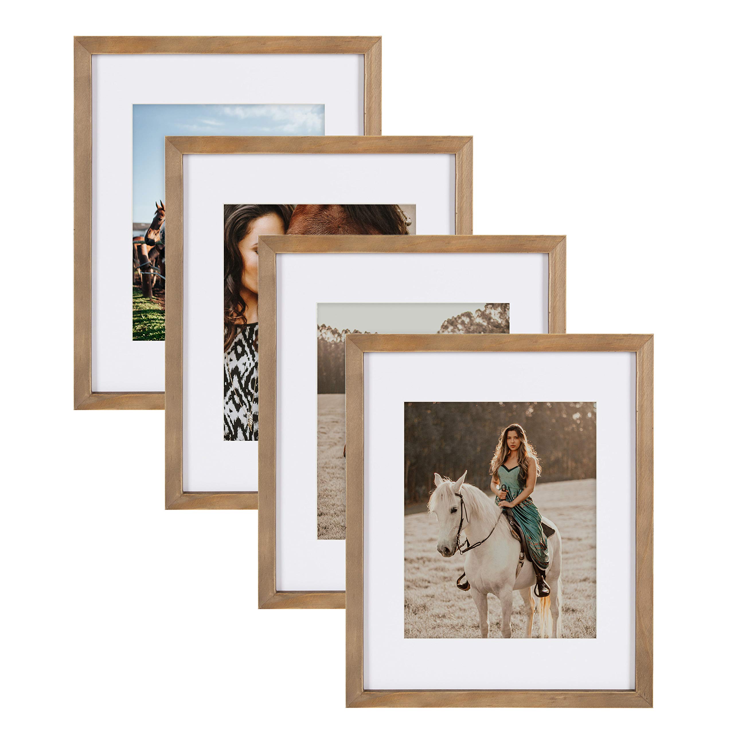 DESIGNOVATION Gallery Wood Photo Frame Set for Customizable Wall Display