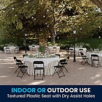 Flash Furniture Hercules Series Commercial-Grade Plastic Folding Chair - 650LB Weight Capacity