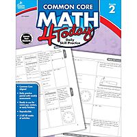 Carson Dellosa Common Core Math 4 Today Second Grade Workbook, Telling Time, Fractions, Addition, Subtraction