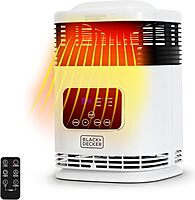 BLACK+DECKER Electric Heater, 360° Surround Portable Heater with Digital Controls & LED Display