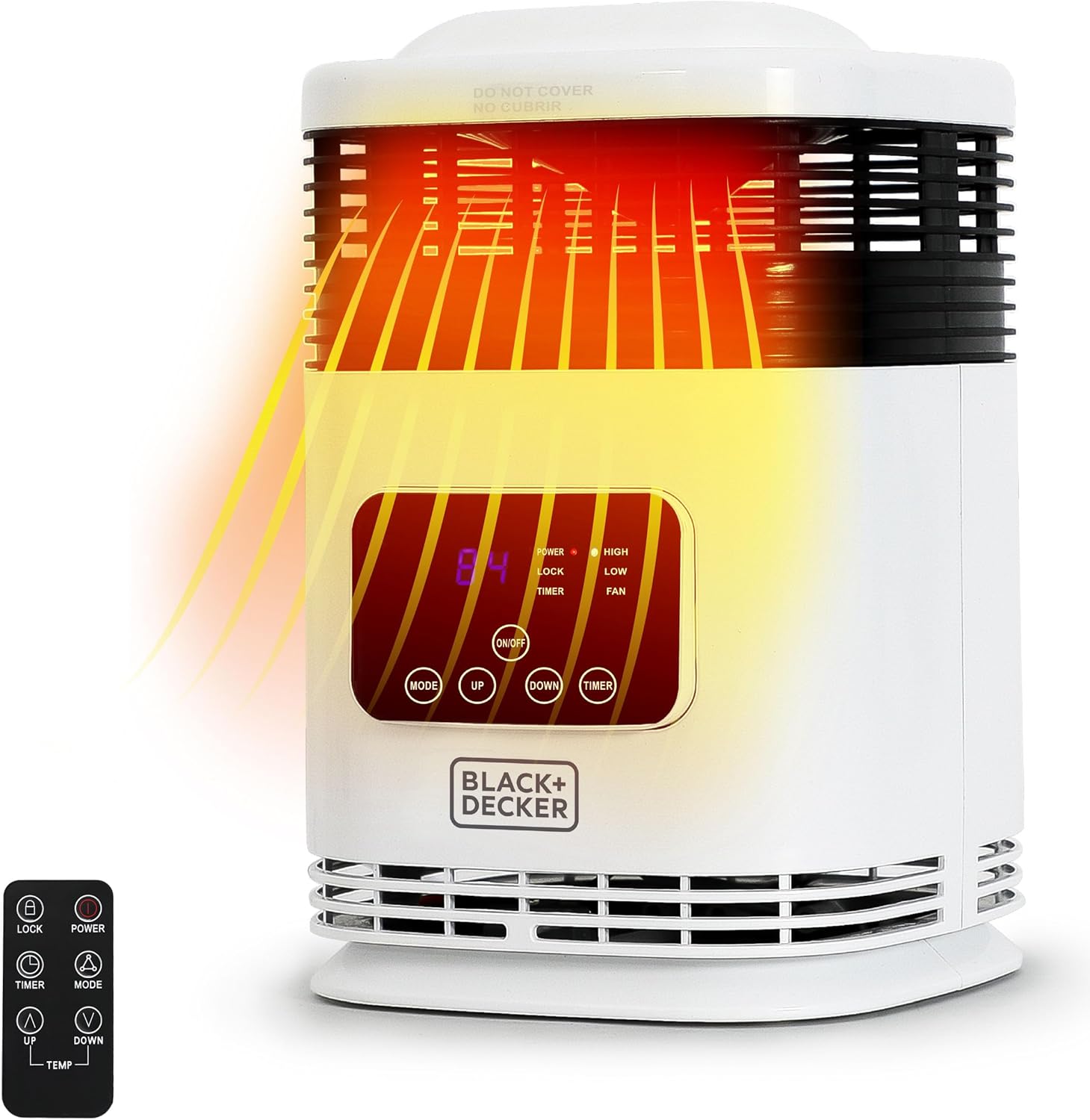 BLACK+DECKER Electric Heater, 360° Surround Portable Heater with Digital Controls & LED Display