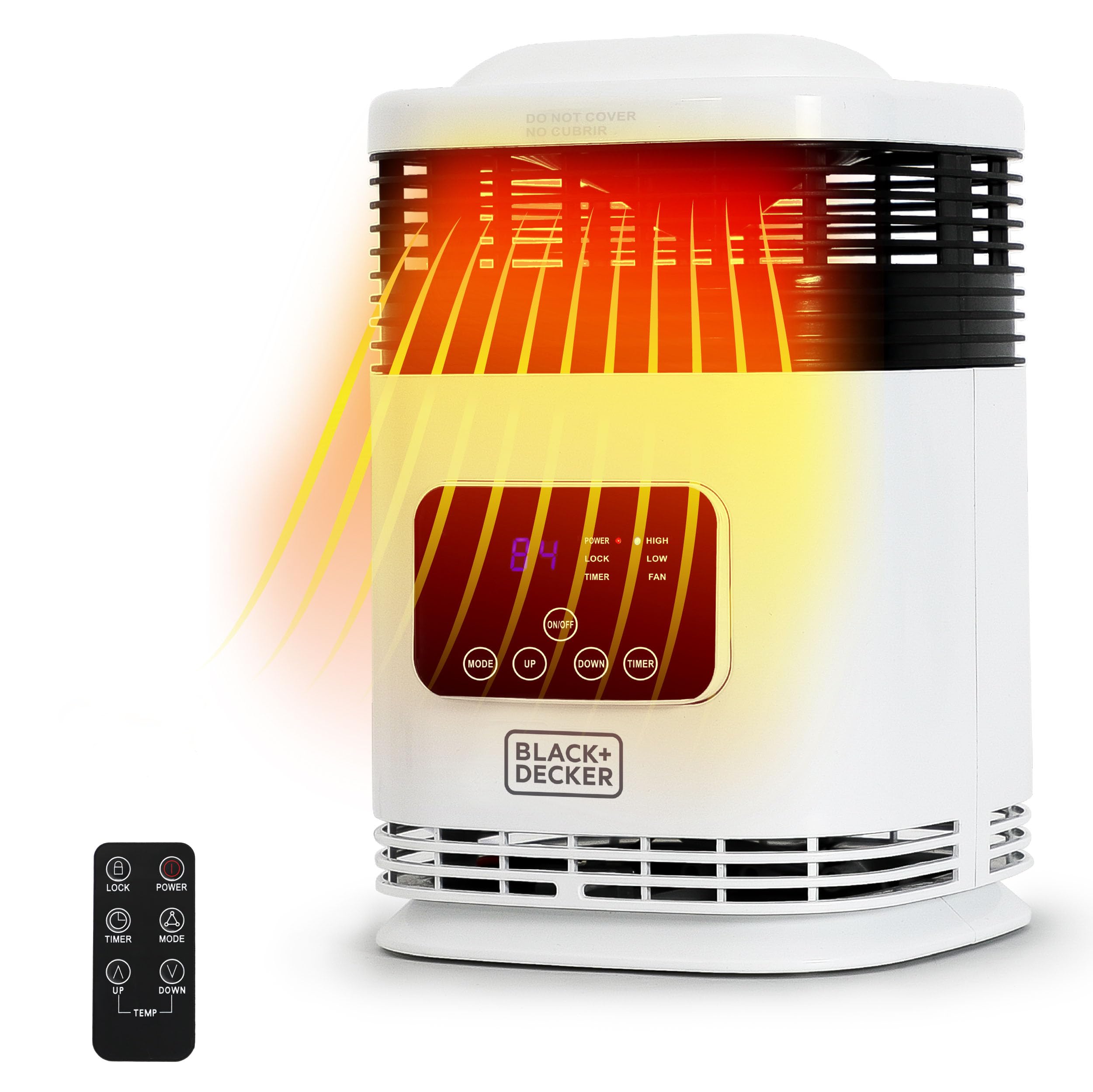 BLACK+DECKER Electric Heater, 360° Surround Portable Heater with Digital Controls & LED Display