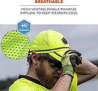Ergodyne GloWear 8930 Class 2 Hi-Vis Baseball Cap, Lime