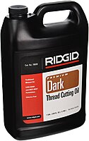 RIDGID 70830 Dark Thread Cutting Oil, 1 Gal, Halogen, PCB and Chlorine-Free, Low-Odor Anti-Mist Formulation