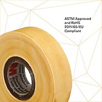 3M Scotch Varnished Cambric Tape 2510, 3/4 in x 60 ft, 1 roll/carton, Yellow 3/4" Width, 60 Foot Length