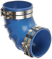 Trident Marine 6" ID 90-Degree Blue Silicone Molded Wet Exhaust Elbow w/4 T-Bolt Clamps