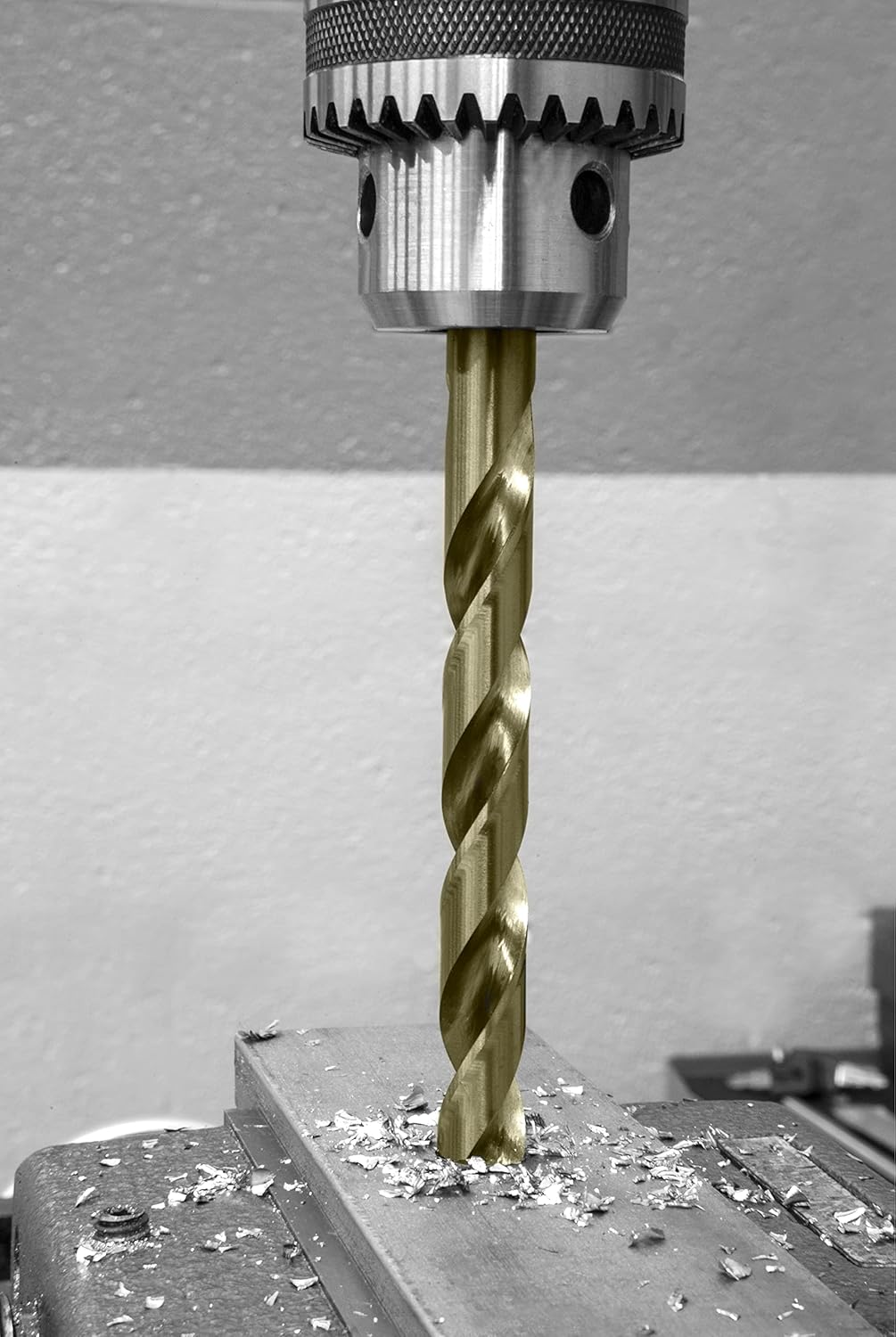 Chicago Latrobe 57850 550 Series Cobalt Steel Jobber Length Drill Bit Set with Metal Case, Gold Oxide Finish