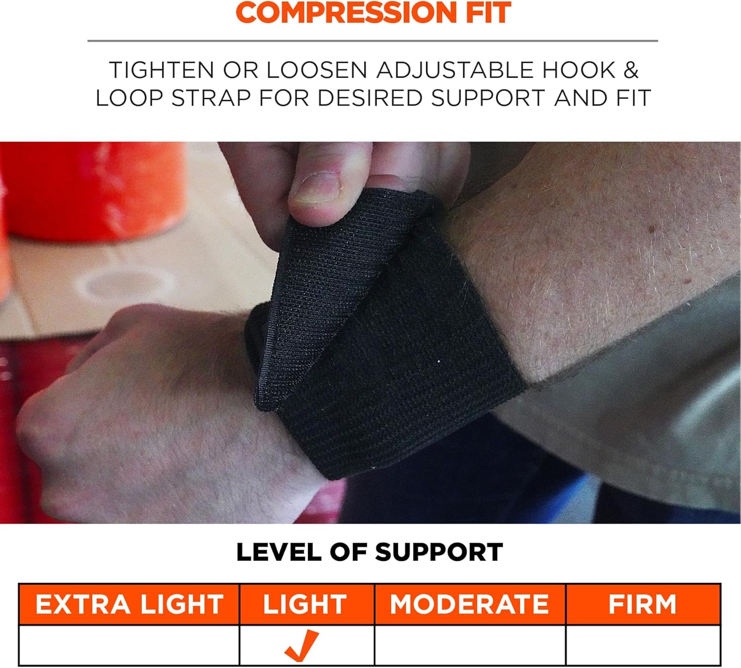 Ergodyne ProFlex 400 Universal Wrist Wrap, Black