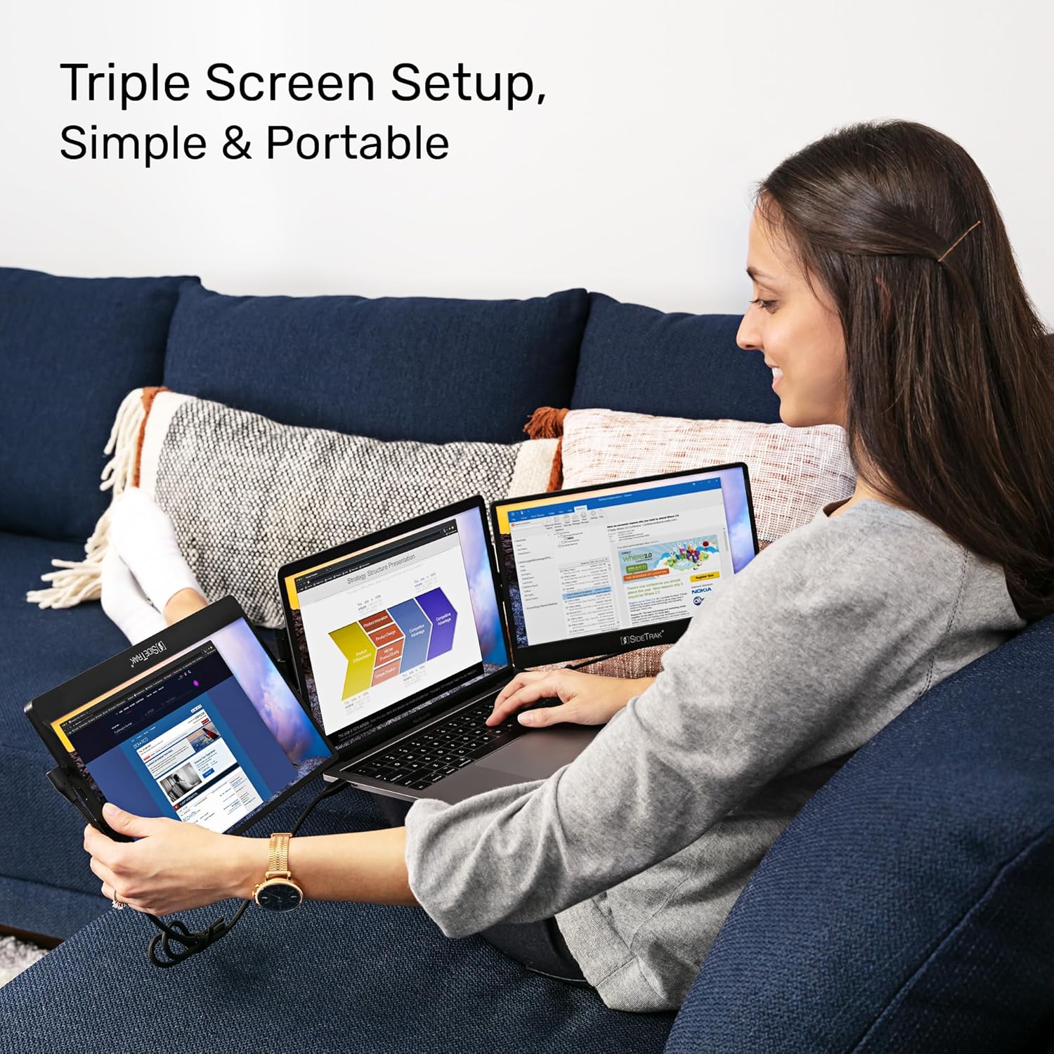 SideTrak Swivel 12.5" Portable Full HD Monitor for Laptop