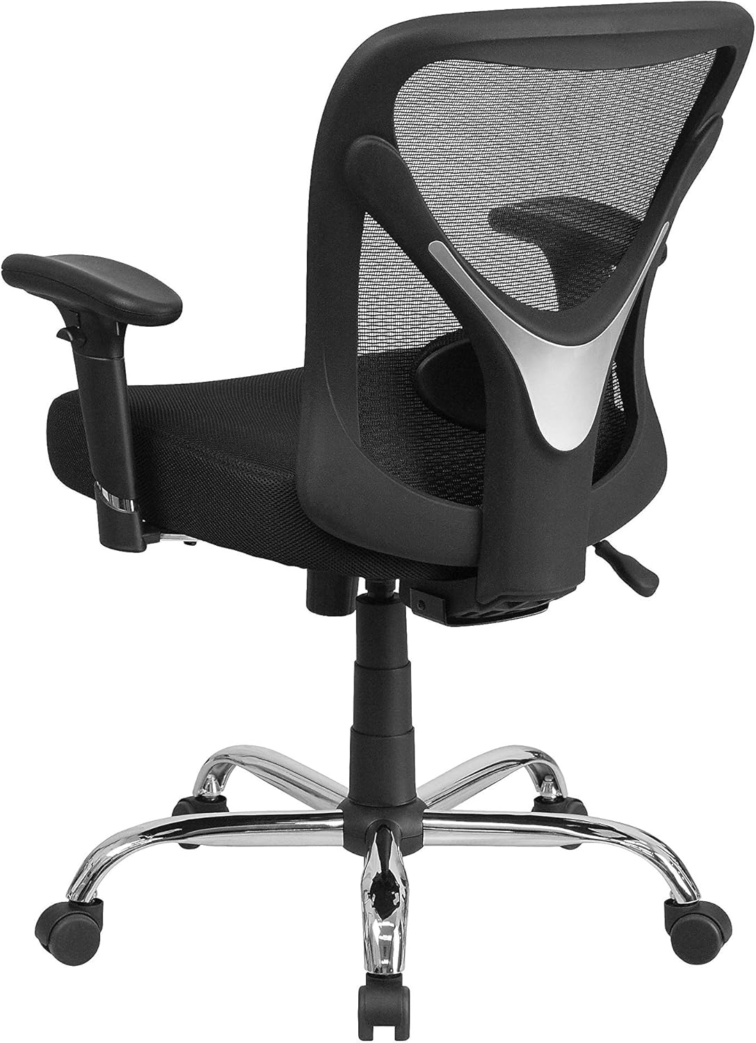 Flash Furniture Big & Tall Office Chair | Adjustable Height Mesh Swivel Office Chair with Wheels Black