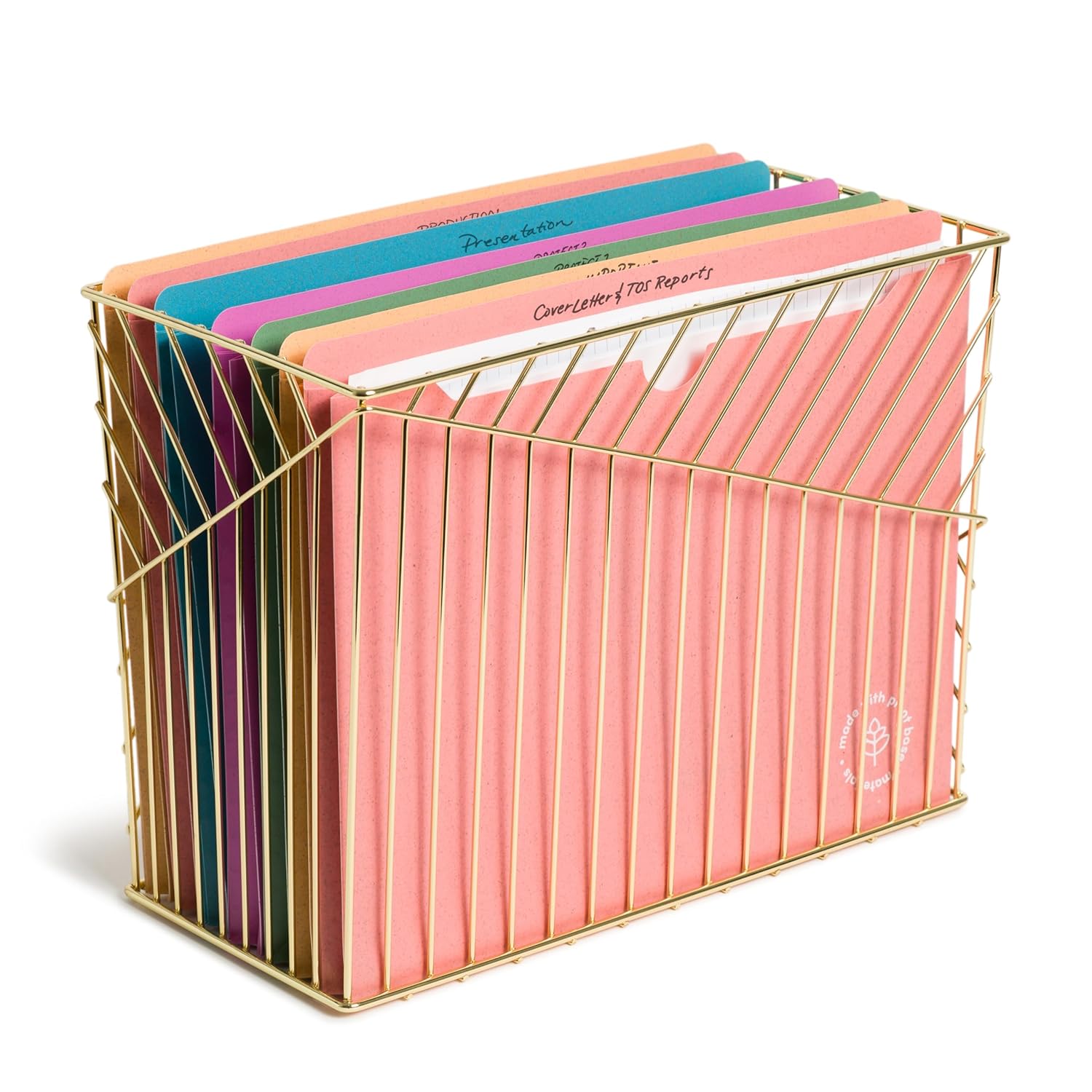 U Brands U-Eco Poly File Jacket, Set of 10, Letter Size, 1in Expansion, Assorted Brights