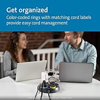 Kensington SmartSockets 6-Outlet, 16-Foot Cord, & 1500 Joules Tabletop Surge Protector (K62634NA) 16-Foot Cord Tabletop (1500 Joules, 16' Cord)