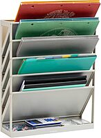Mind Reader 5-Tier Vertical File Holder, Desktop Organizer, Wall Mount