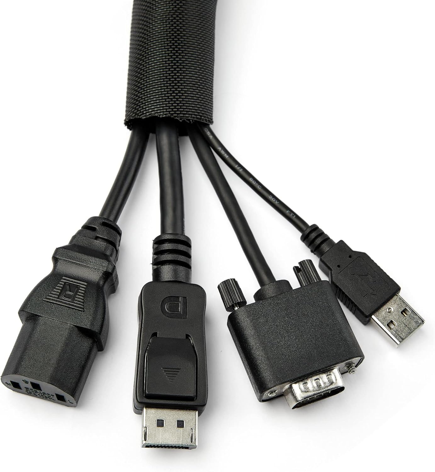 StarTech.com Cable Management Sleeve - Flexible Coiled Cable Wrap