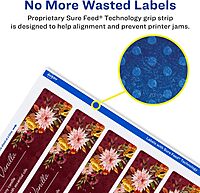 Avery Durable Waterproof Rectangle Labels, Sure Feed Technology, 8" x 3.5"