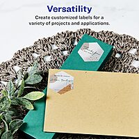 AVERY Glossy White Hexagon Labels, Sure Feed Technology, 1-1/2" x 1-47/54"