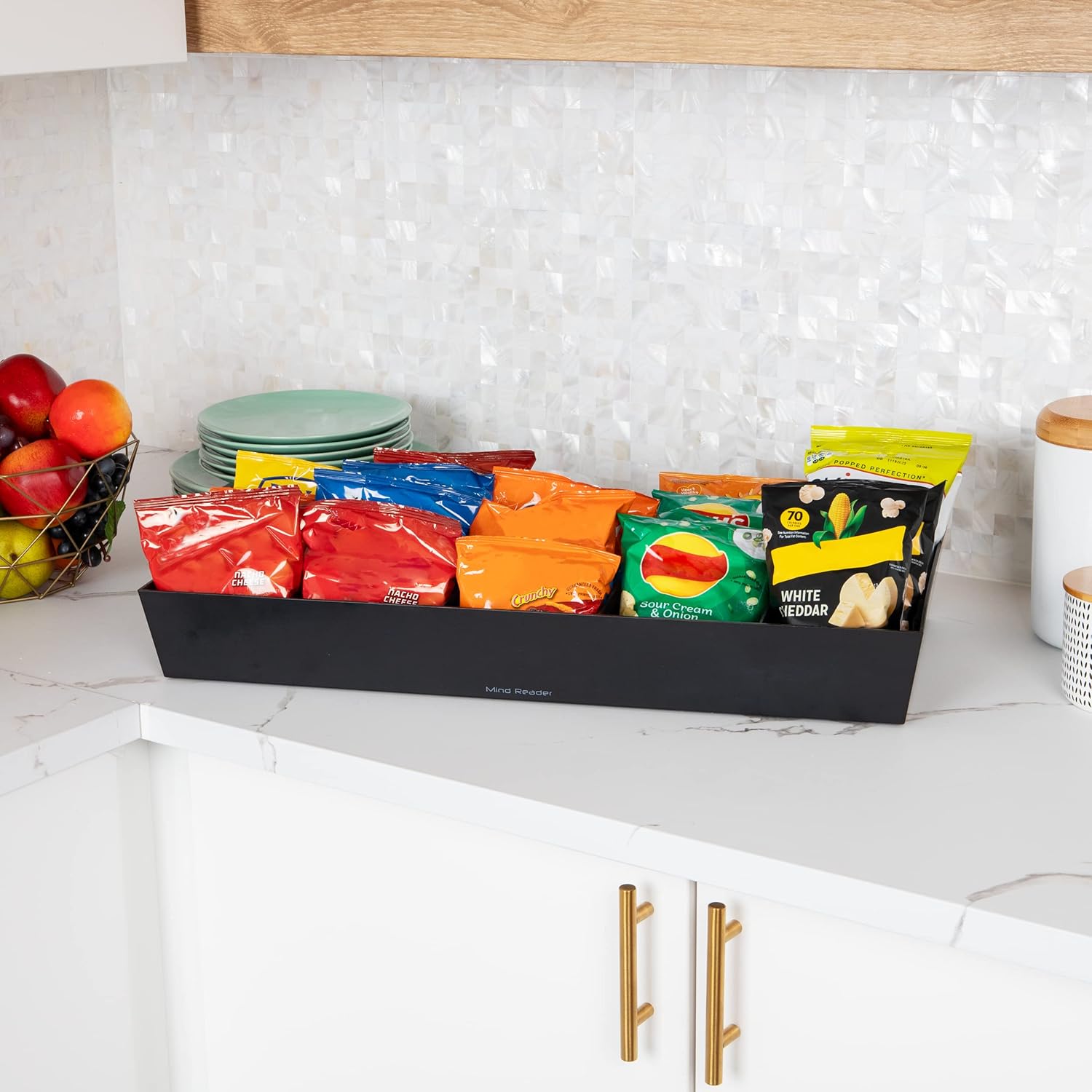 MIND READER Snack Tray Countertop Organizer