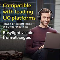 Jabra Evolve2 65 Wireless Headset On-Ear Bluetooth Headphones for Calls and Music