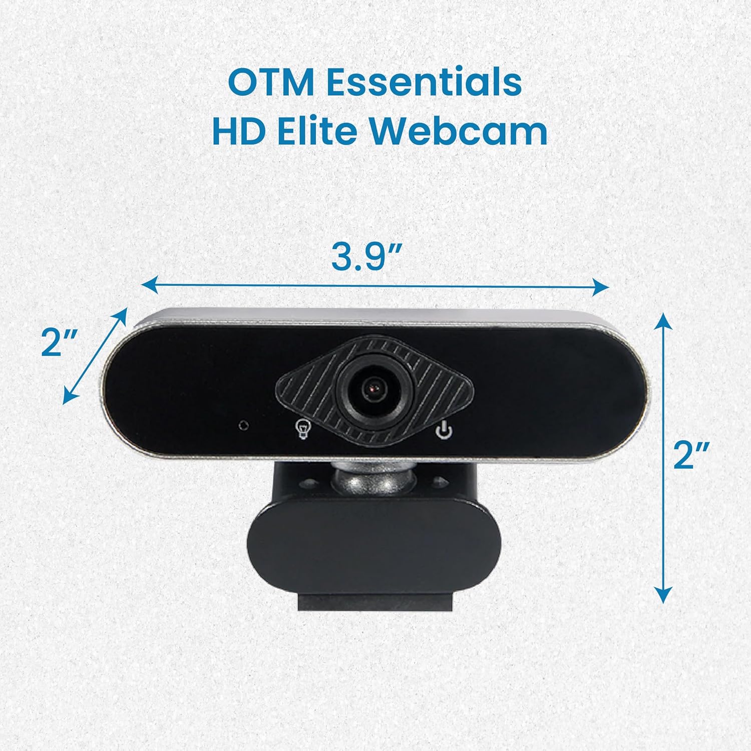 OTM Essentials HD Elite Webcam, Auto Focus Mode, Captures Video up to 1920 x 1080 Pixels, Built-in Microphone