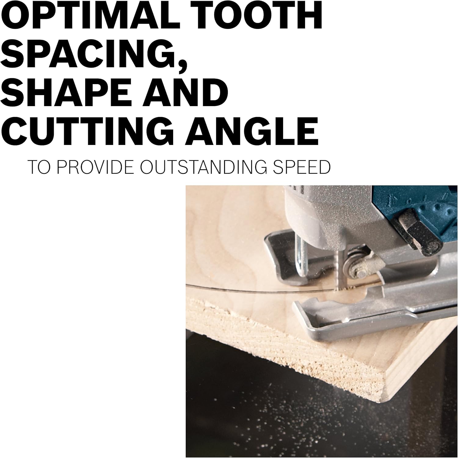 BOSCH U101B 5-Piece 4 In. 10 TPI Variable Pitch Clean for Wood U-shank Jig Saw Blades, Silver metallic