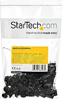 StarTech.com 50 Pack 10-32 Server Rack Cage Nuts and Screws w/Washers - Rack Mount Hardware Kit - Network/IT Equipment Cabinet Clip/Captive Nuts & Bolts for Square Holes - Black - TAA (CABSCREW1032)