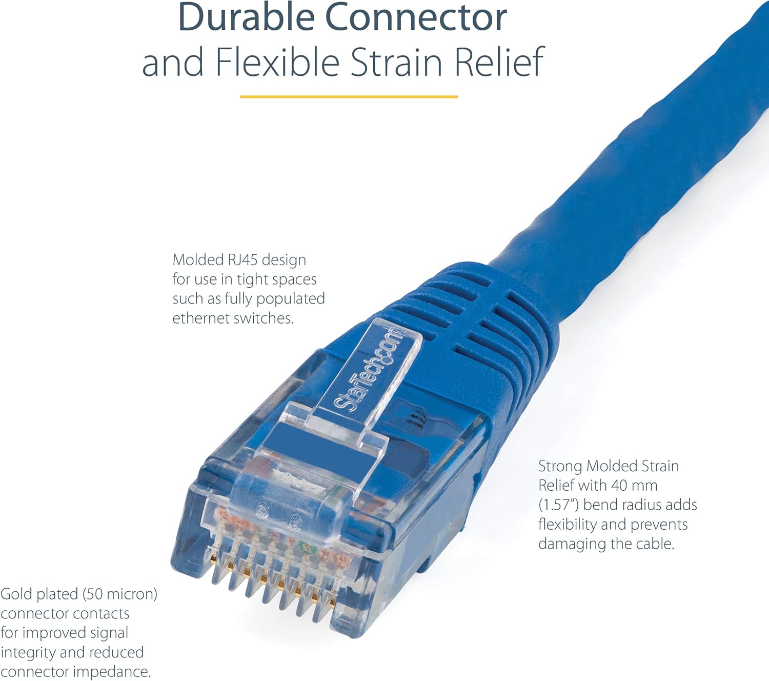 StarTech.com CAT6 Ethernet Patch Cable - Molded RJ45 UTP