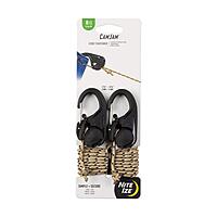 Nite Ize NCJ-25-2R3 CamJam Tie Down Rope Tightener with Carabiner Clip, 2-pack With Cord, Black, 2 Count