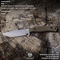 Benchmade - ANONIMUS 539GY Fixed Blade Outdoor Knife with OD Green Handle (539GY)