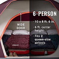 COLEMAN Skydome Tent with 5 Minute Setup, WeatherTec Waterproof System, Rainfly & Carry Bag